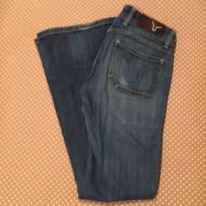 Vigross denim boot cut jeans with detailed pockets